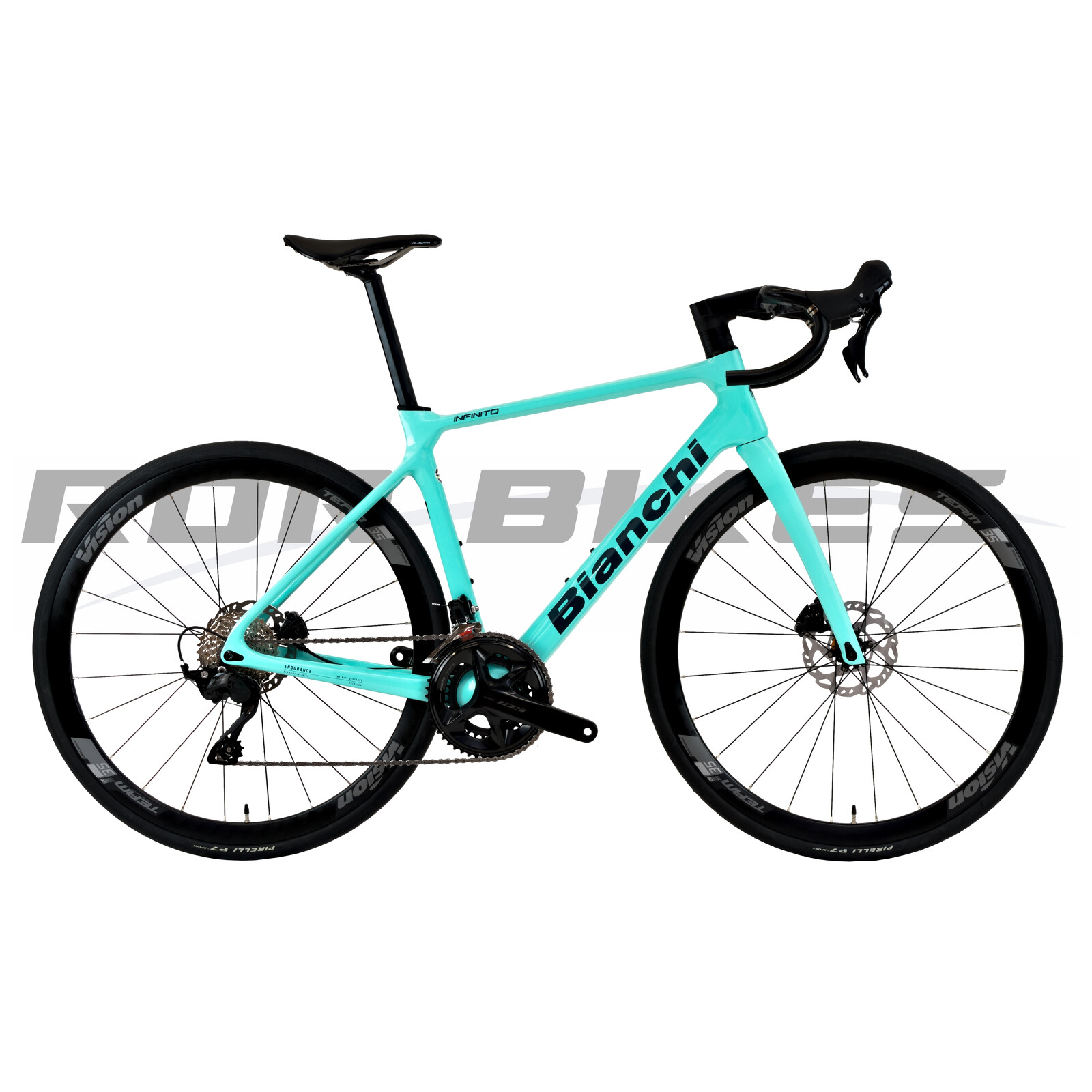 Bianchi Infinito Shimano 105 12V Celeste Glossy Black Decals