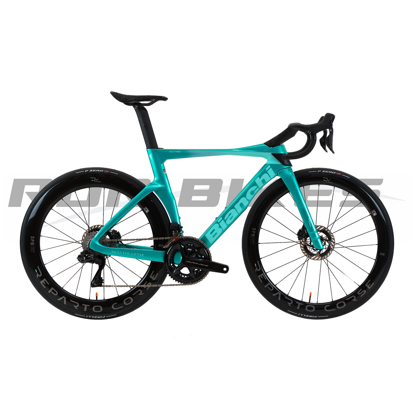 Bianchi Oltre RC Shimano Dura-Ace Di2 12v Celeste Metallico/CK16 Full Glossy - Reparto Corse 65-50